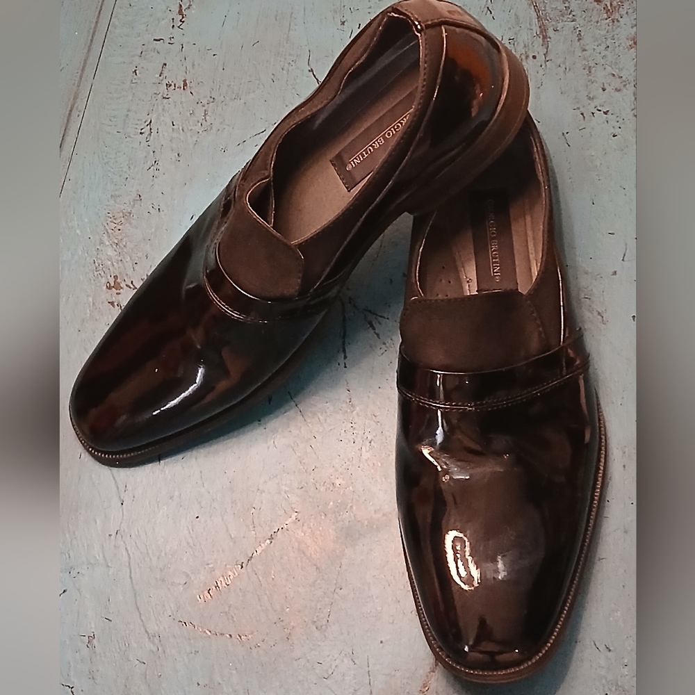 Men's Black Leather Dress Shoes